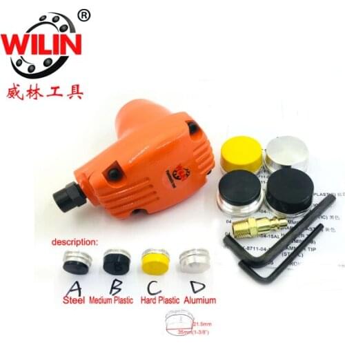 Pneumatic Air Automatic Palm Hammer Handheld Dead Blow Strike Hammer with Interchangeable Replacement Hammer Tips Heads
