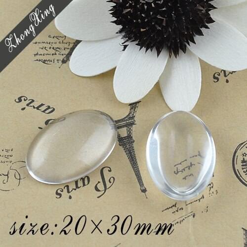 20x30mm Clear Oval domed magnifying glass cabs, glass round, round glass inserts pendant Tray