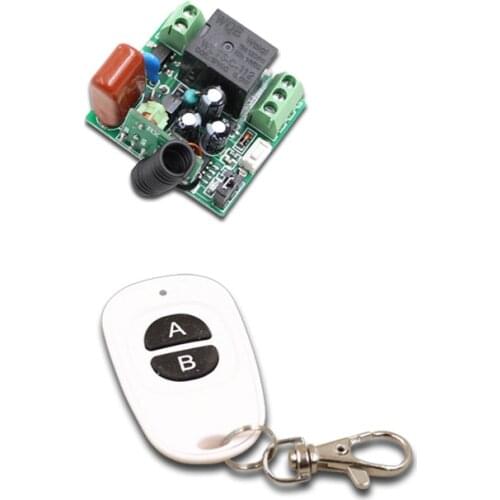 Light and Mini AC220V 1CH Radio Remote Control Lighting Power ON OFF Switch System 1 pcs Receiver + 1 pcs Transmitter