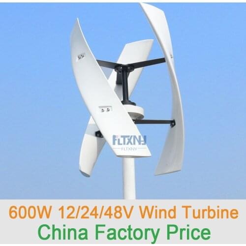 FLYT 600W 800W 12V 24V 48V 300RPM Household Vertical Wind Turbine Upright Magnetic Levitation Wind Generator for Home Low Noise