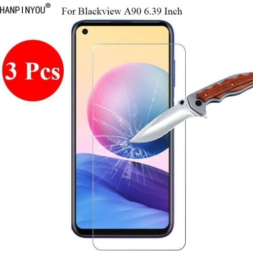 3 Pcs/Lot For Blackview A90 6.39" 9H 2.5D Tempered Glass Screen Protector Protective Film + Clean Tools