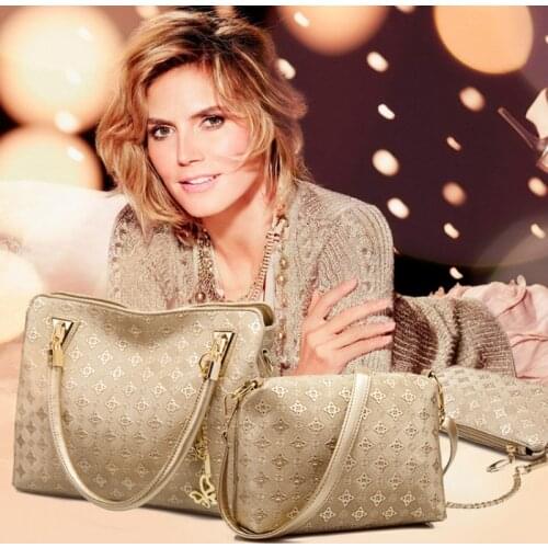 Women Top-Handle Bags Female Composite Bags Women Messenger Bags Handbag Set PU Leather Wallets Key Bag Set Bag bolsa feminina