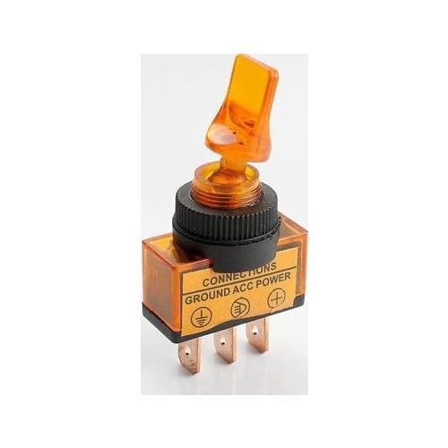 10pcs,12V 20A ON-OFF SPST TOGGLE SWITCH CONNECTIONS Ground ACC POWER YELLOW red blue green