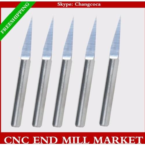 3.175mm*10degree*0.1mm,10pcs,CNC machine solid carbide end mill,insert milling cutter,Aluminum,copper,zinc,stainless steel,jade
