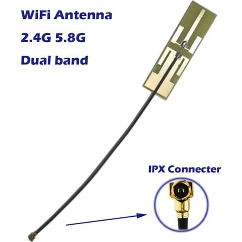 WiFi PCB Antenna 2.4GHz/5.8GHz Dual Band 8dbi IPX Connector for PCI-E Network Card Modem Router AP USB Adapter Device Hotspot