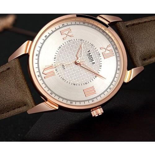 Mens Watches Top Brand Luxury YAZOLE Watch Male Clock Business Mens Wrist Watch Leather Band Relogio Masculino reloj hombre 2020