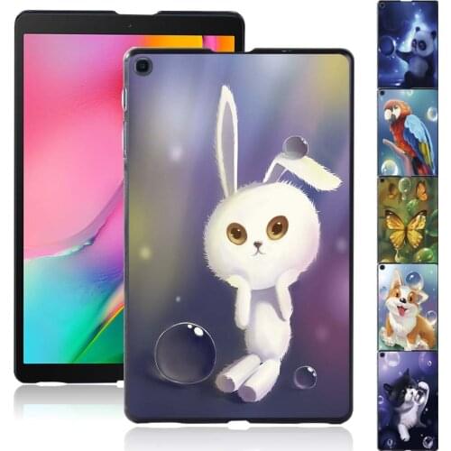 Case for Samsung Galaxy Tab A 8.0 (2019) T290 T295 Cute Animal Pattern Slim Tablet Hard Shell + Free Stylus
