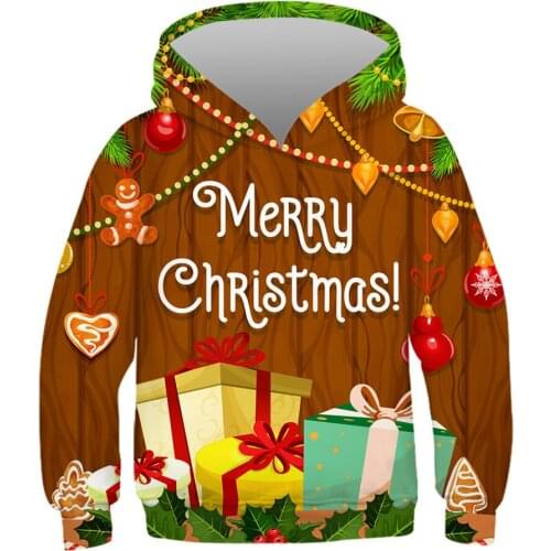 Papertiger Childrens Size Casual Hoodie Color And Other Christmas Gifts Bear Print Brown 3d Sweatshirt