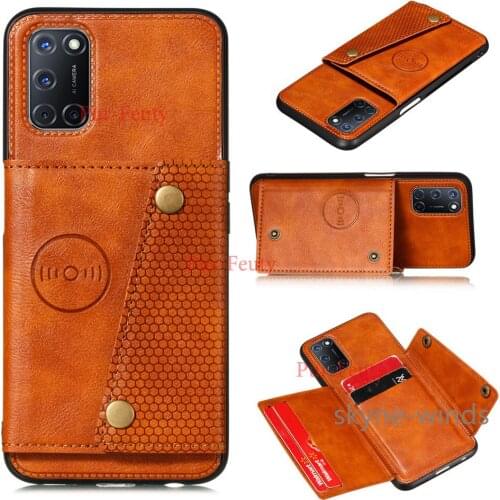 For OPPO A93 5G A94 easy to disassemble double buckle case flip wallet clip mobile phone holder cover for OPPO A 93 94 fundas