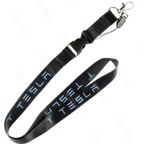 JDM Style TESLA Model S 3 Car Painting Cellphone Lanyard JDM Racing Car Keychain ID Holder Mobile Neck Strap with Quick Release