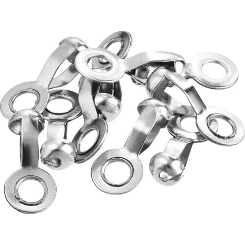 Uxcell Ball Chain Connector 3mm 3.2mm Hole Pull Loop Link Stainless Steel 10 Pcs