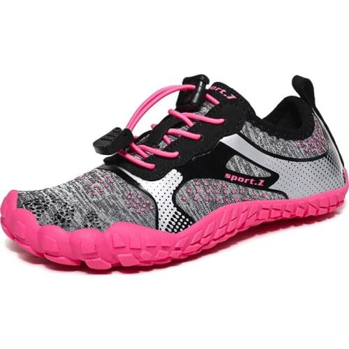 Boys Girls Water Shoes Mesh Breathable Barefoot Children Sea Swimming Sneakers Black Gray Kid Pool Aqua Swim Sneakers