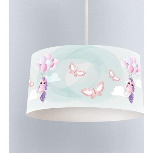 Lamp For Kids Bedrooms Light Chandelier for Living Room Childrens Room Water Green Unicorn Butterfly Model 181