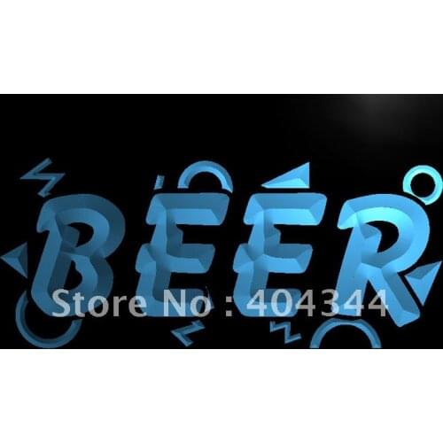 LB270- BEER Bar Pub Club Cafe OPEN LED Neon Light Sign home decor crafts