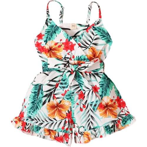 Newborn Summer Baby Girl Toddler Clothes Sleeveless Home Dress Kids Gift Sweet Jumpsuit Romper Overall Outfit Playsuits D30