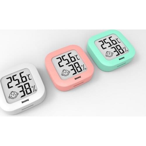 Mini Indoor Thermometer Digital LCD Temperature Sensor Humidity Meter Thermometer Room Hygrometer Gauge White/Green/Pink