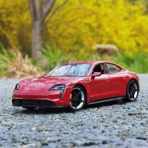WELLY 1/24 For Porsche Taycan Turbo S Alloy Metal Diecast Model Car Toys Gifts Display Collection Ornaments