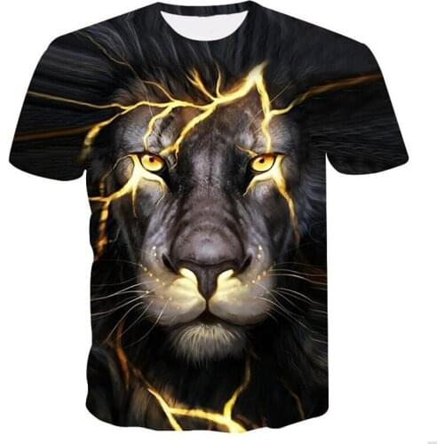 2020 mens new personalized t-shirt animal print lion.tiger t-shirt 3D mens t-shirt novelty animal top t-shirt for men
