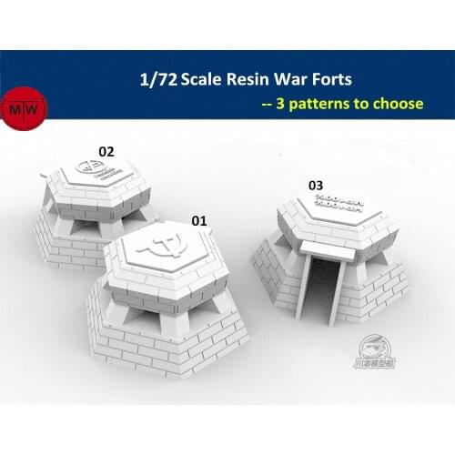 1/72 Scale Resin War Forts Fortress Model Tank Scene DIY Kit 3 patterns to choose
