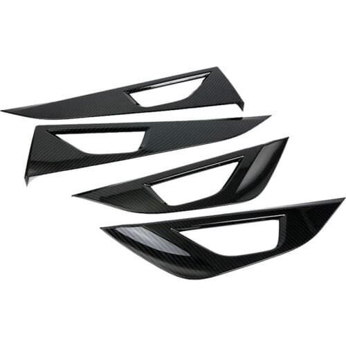 Carbon Fiber Car Inner Door Handle Frame Cover Trim Sticker for Subaru Crosstrek XV SUV 2018 2019 2020 Accessories