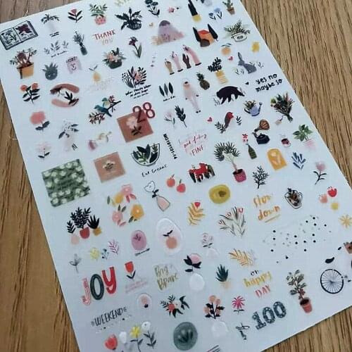 Newest MG1101-14 3D design nail stickers 3d Japan Korea style nail decals self-adhesive DIY nail decoration tools--1101-14