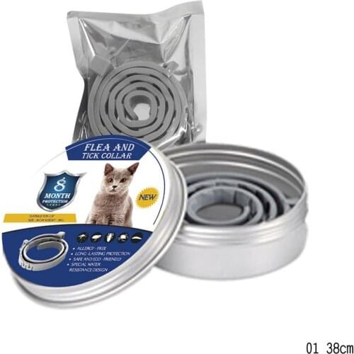 Dog Cat Adjustable Anti Flea Ticks Collar Pet 8 Months Flea Tick Collar Anti-mosquito and insect repellent Dog Protection