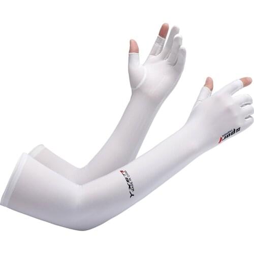 Sun Protection Sleeve Non-slip Men‘s Gloves Anti-ultraviolet Oversleeve Thin Ice Silk Summer Driving Long Sleeve Women Arm Guard