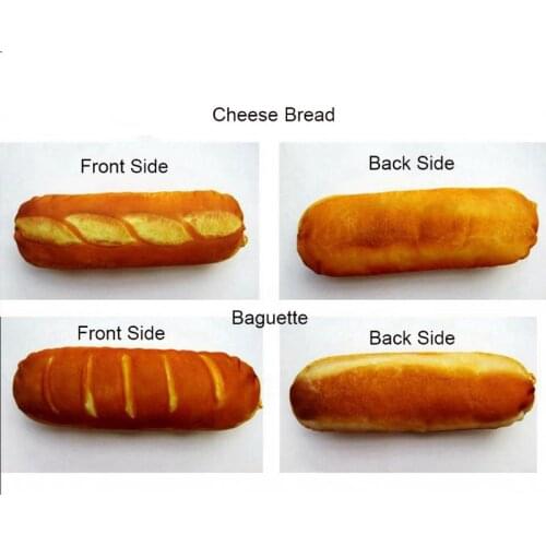 Portable French Bread Pencil Pen Case Cosmetic Makeup Pouch Zipper Bag Purse A2UA