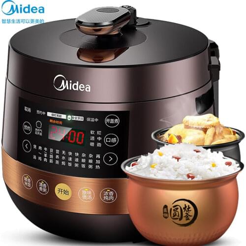 Home multi-function double bile Non-Stick pressure cooker 6L Intelligent Electric Pressure Cooker Steam cooking stew Soup pot