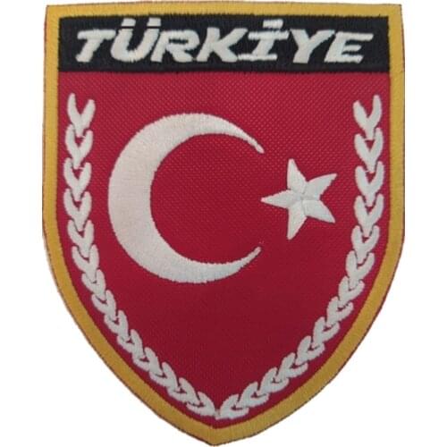 Turkey Turkey Turkish Flag Embroidery Processing Rigging Patch Patch 8 × 9,5 Cm