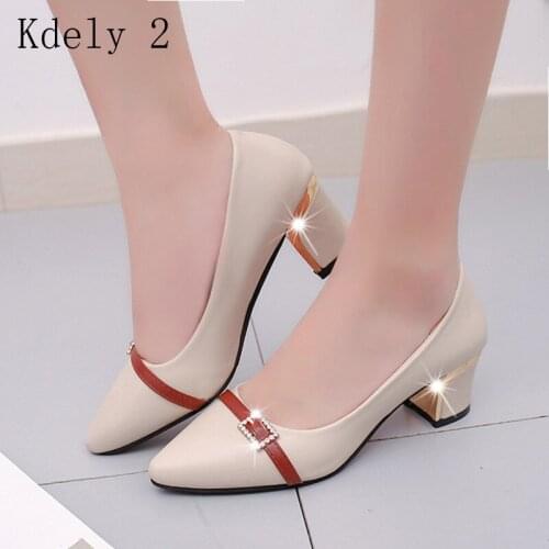 Plus Size 34-41 summer Office shoes Women Pumps high heels Party Simple Pointed Shallow high heels Woman Office shoes women