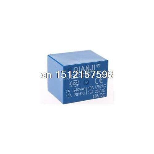10 x DC 18V Coil 10A/125V AC 10A/28V DC 5 Pins SPST Power Relay JQC-3F