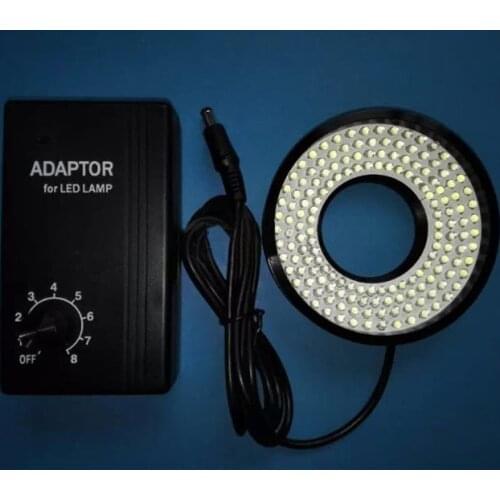 110V-240V 160 LED Lamp Microscope Light Source 40mm Inner Diameter Ring Light Illuminator for Industrial CCD Camera