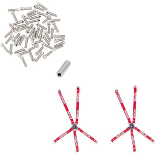 2Pcs Simulated Driver Seat Belt With 100Pcs 1.9 2.2 Wheel Rim Imperial M2 Screw Decoration