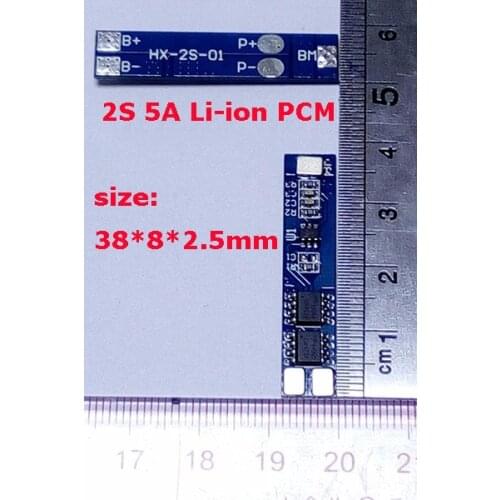 4PCS/a lot 2S 5A 8.4V lipo lithium Polymer BMS/PCM/PCB battery protection circuit board for 2 Packs 18650 Li-ion Battery Cell