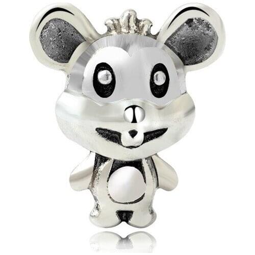 5PCS 2020 New Zodiac Sign Mouse Animal Metal Plated Natal Year Beads Original Charms fit Women Bracelet Bangle Girl Gifts Bijoux