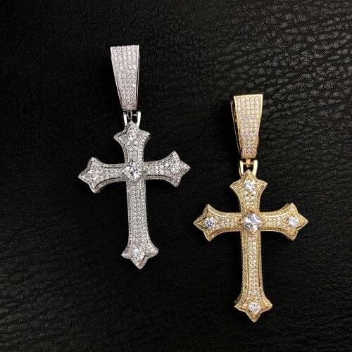 White / Gold Diamond Cross