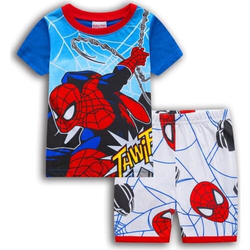Children Sets Girl Boys Avengers Spiderman Cartoon Nightwear Girls Family Pajamas Kids Clothes Sleepwear Baby Cotton Pyjamas