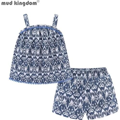 Mudkingdom Little Girls Outfits Tassel Sleeveless Tops Short Pant Sets Summer