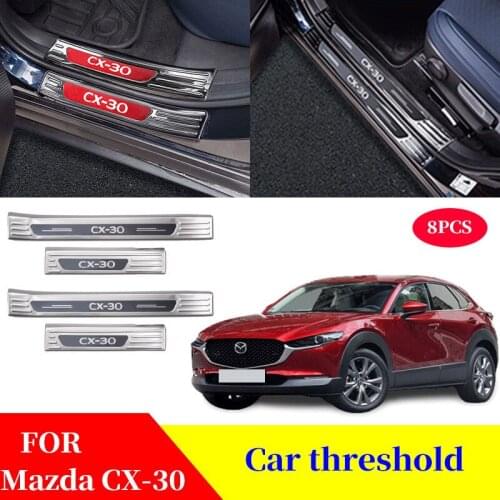 FOR Mazda CX-30 CX30 welcome pedal strip Car threshold strip pedal guard plate Welcome pedal threshold decorative cover styline