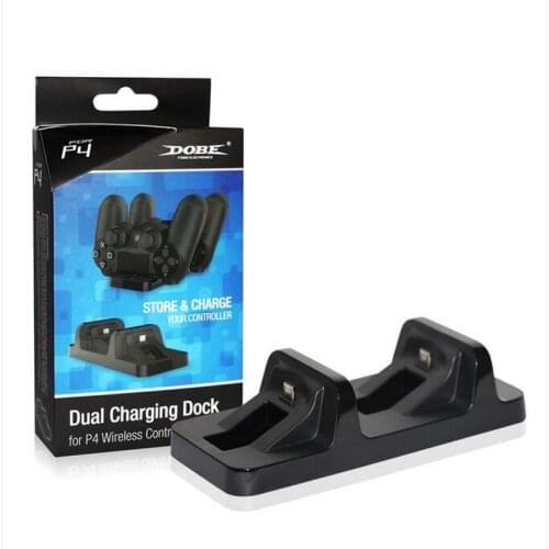 Dual Micro USB Ports Charging Holder Dock Charger Stand+USB Power Cable for Sony Playstation Dualshock 4 PS4 Joypad Controllers