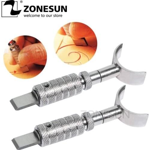 ZONESUN DIY ZONESUN Craft Tool Swivel Knife Deluxe Adjustable Alloy Shank Height Adjustable With Steel Cutter Head