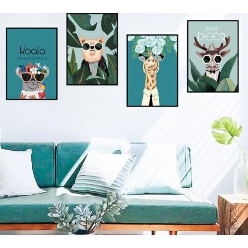 Creative 3D Wall Stickers Bedroom Living Room Decoration Stereo Poster Personalized Animal Picture Frame Mural