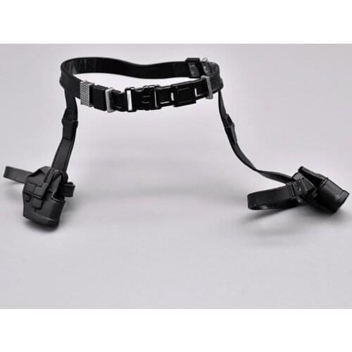 Best Sell 1/6 Scale Soldier Black Female Belt Leggings Holster Fit 12 Inch Action Figure Body Doll Toy Accessories In Stock