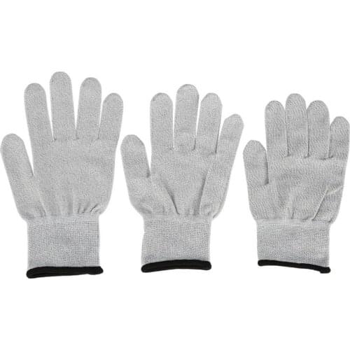 1 Pair Electrode Gloves Tens Machine Conductive Electrode Massage Therapy Gloves Therapy Hand Massager Electrotherapy Lead Wires