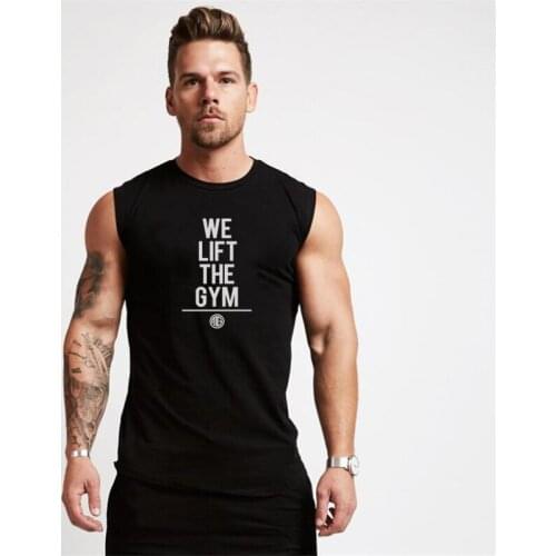 New Mens Fitness Fashion Workout Stringer Tank Top Gym Casual Training Running Clothing Bodybuilding Cotton Sleeveless Vest