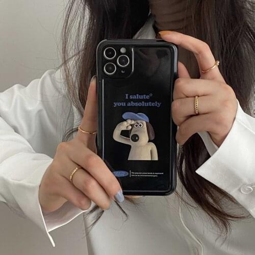 Cute Cartoon Dog phone case Soft For iphone 12 Mini 11 Pro Max For iphone XS XR 7 8 plus 12 promax fundas protect cover