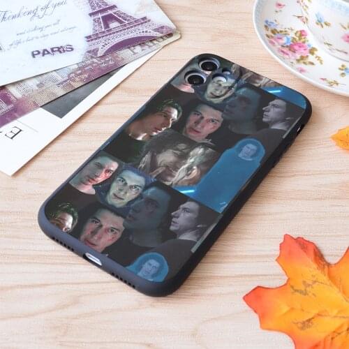For iPhone Adam Driver As Ben Solo Collage Print Soft Matt Apple iPhone Case