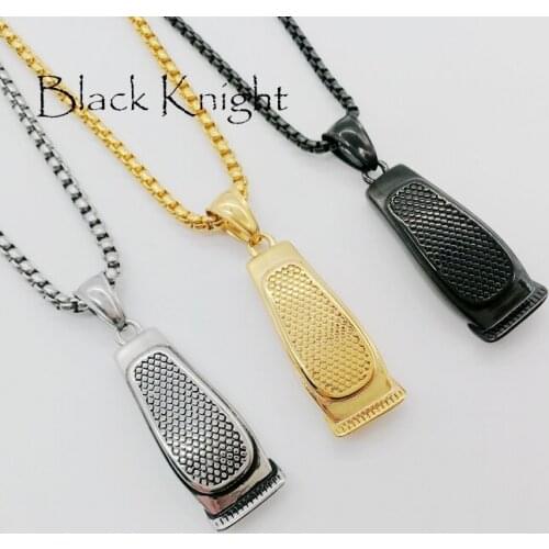 New arrival Mini Barber pendant necklace Plated 316L Stainless steel Hair shaver barber hip hop necklace fashion BLKN0618