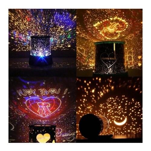 Amazing Colorful star sky projector Night Light Starry and moon star master light lamp doulex Magic toy mysterious gift 90-220V